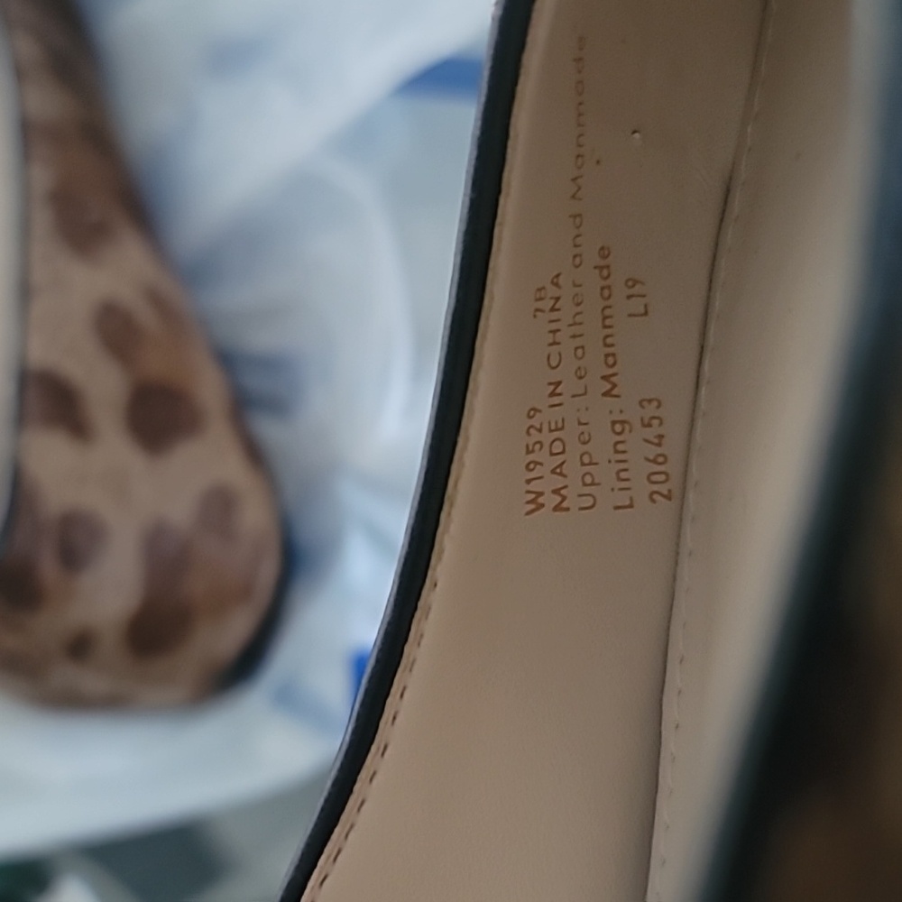 Cole Haan Women's Shoes 7B Brown Tan Leopard Skimmer Flat Leather Point Toe - Picture 11 of 12